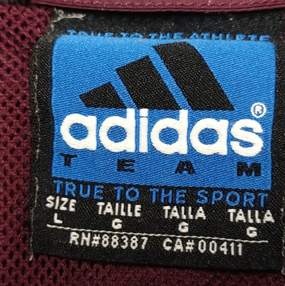 Adidas Sun Devils Men's Burgundy Windbreaker Jacket Size L - Picture 6 of 8